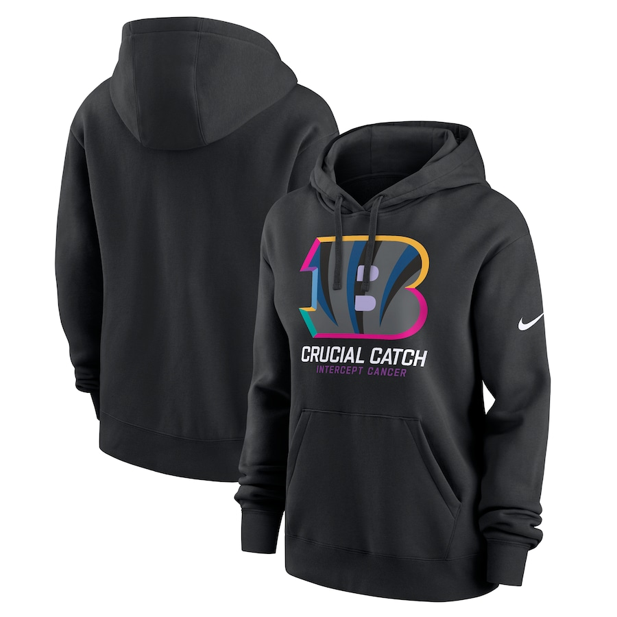 Women Cincinnati Bengals Black 2024 Nike NFL hoodie #2 ->nfl t-shirts->Sports Accessory